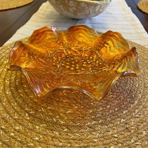Vintage Carnival Glass Iridescent Dish